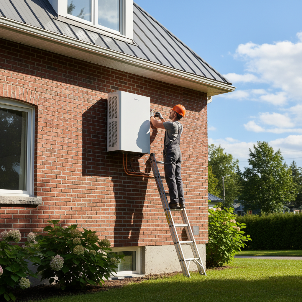 Thermopompe Brigham — installation professionnelle